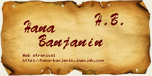 Hana Banjanin vizit kartica